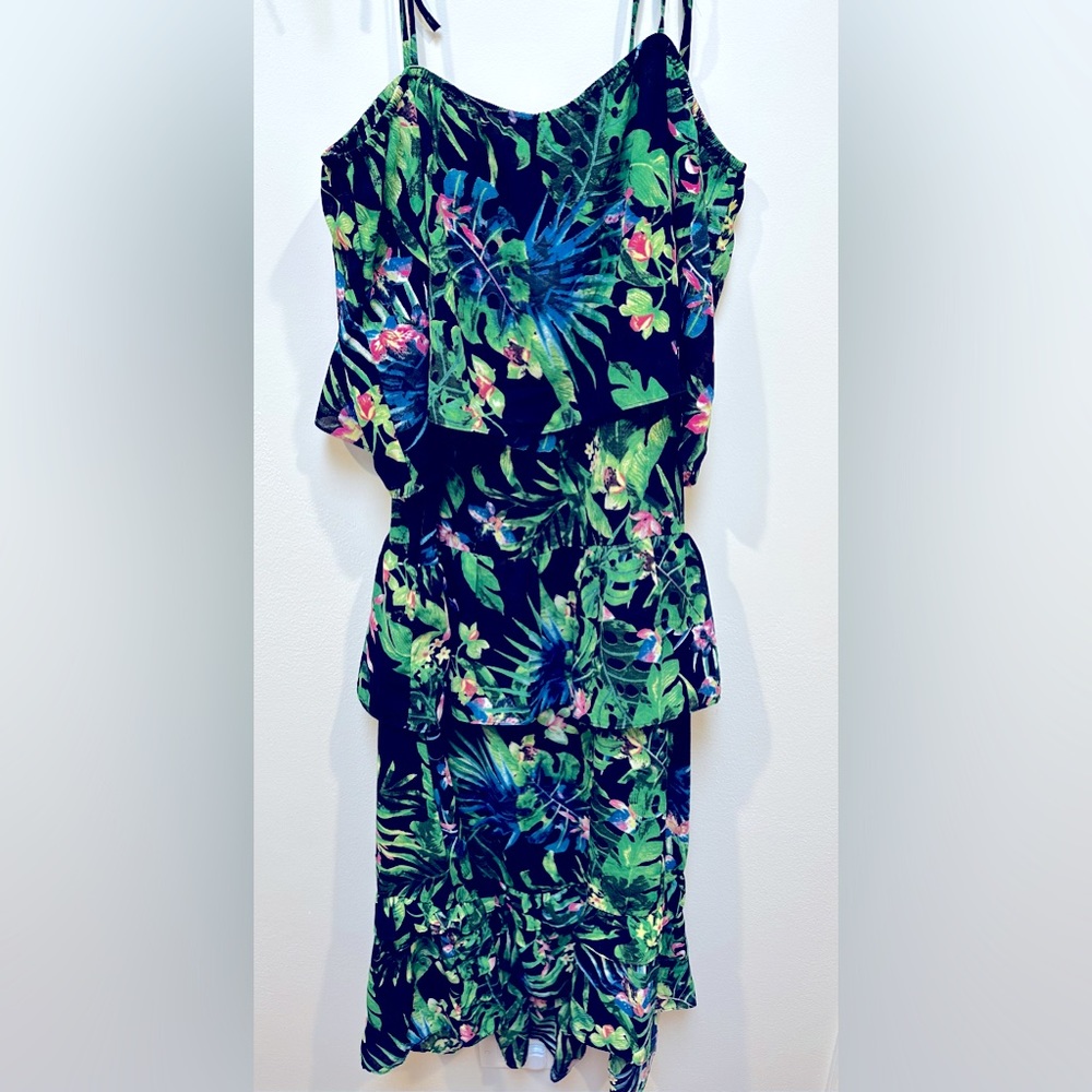 Walter Baker - Size Large - Tropical - Hawaiian Floral Midi Dress